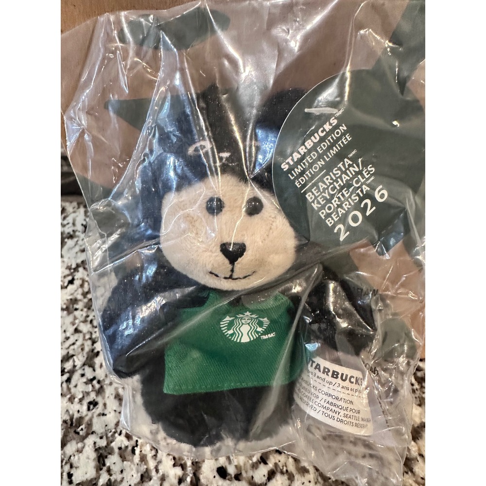 Starbucks 2026 Limited Edition Bearista Keychain Black Cat Halloween Plush NWT - Picture 3 of 4